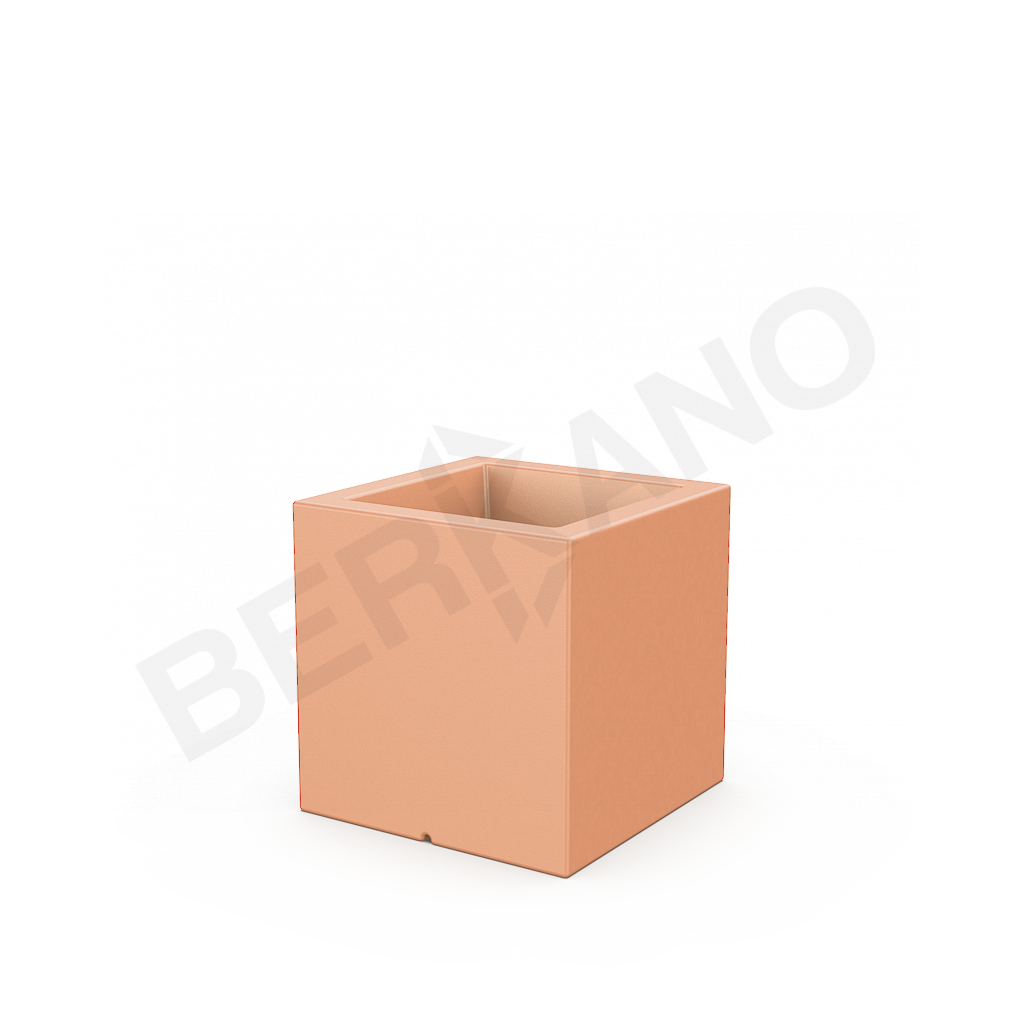 Кашпо Quarter 40 терракотового цвета - фото 1