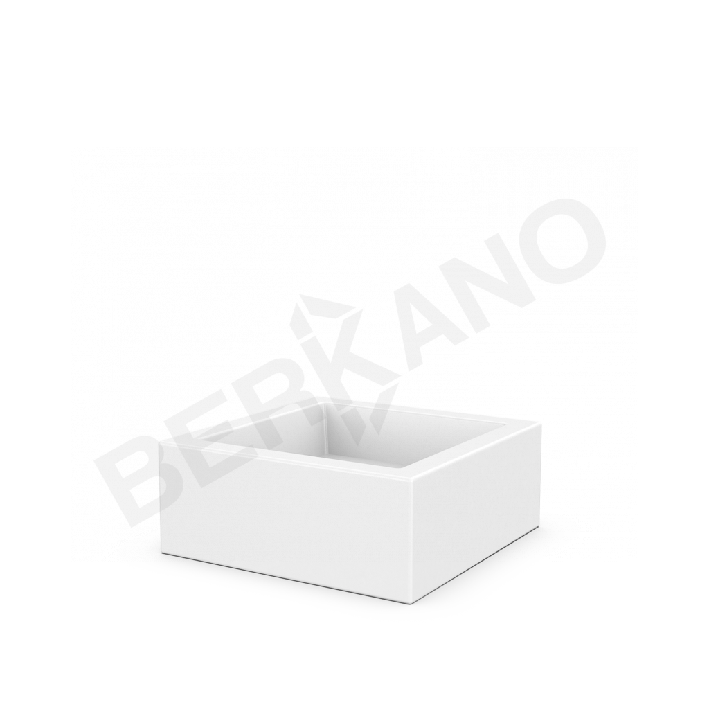 Кашпо Quarter 20 белого цвета