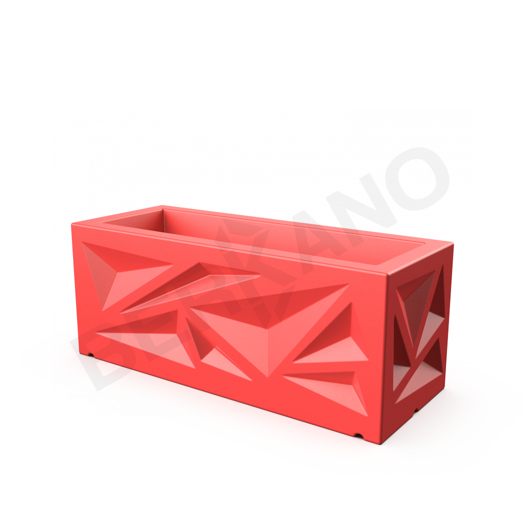 Кашпо Icelandic Horizontal DB красного цвета - фото 1