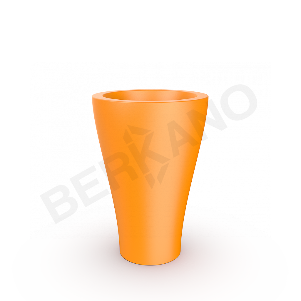 Кашпо Vetro 80 оранжевого цвета - фото 1