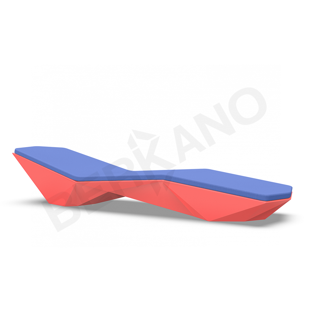 Шезлонг Quaro с подушками красного цвета / аксессуар темно-синего цвета - фото 1