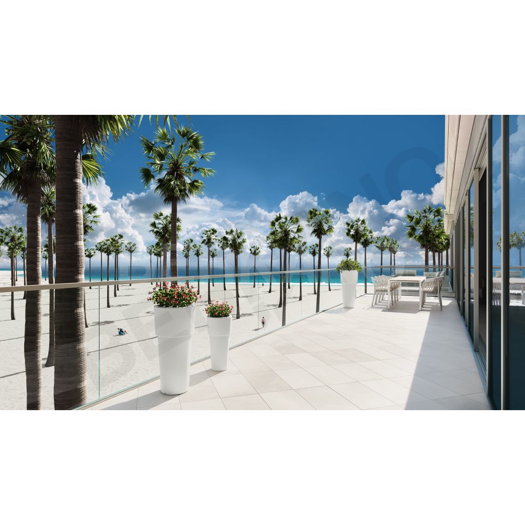 Кашпо Ray 60 DB терракотового цвета - фото 2