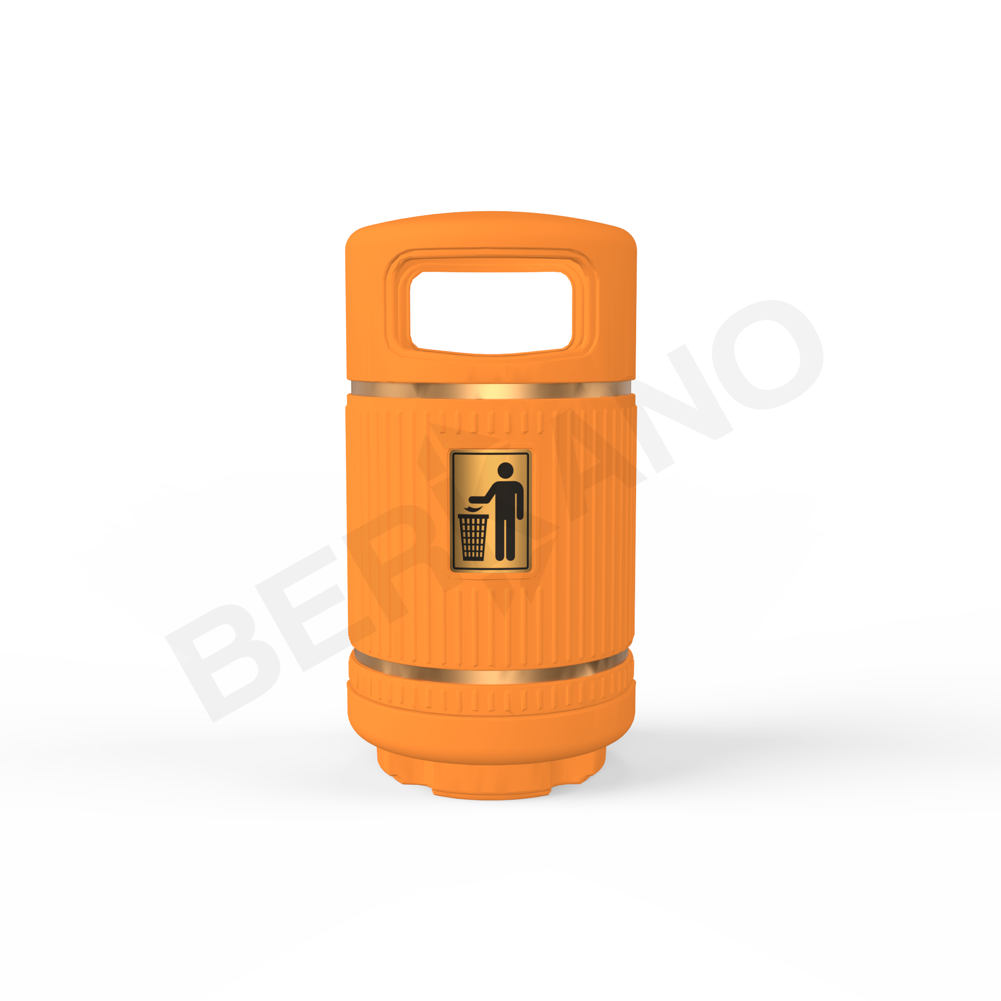 Урна круглая BERKANO оранжевого цвета - фото 1