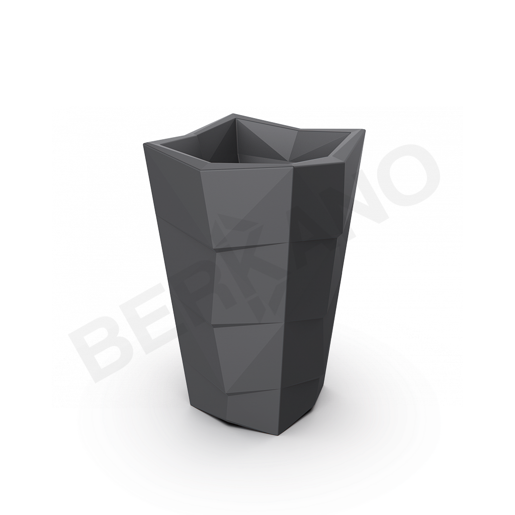 Кашпо Agava 100 DB графитового цвета - фото 1