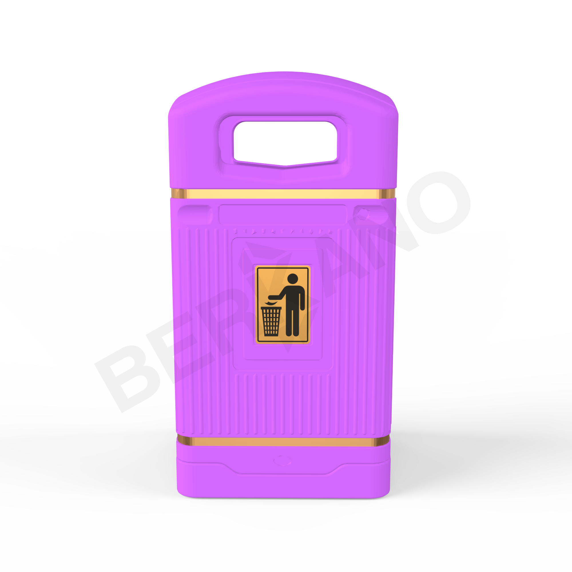 Урна квадратная BERKANO сиреневого цвета - фото 1