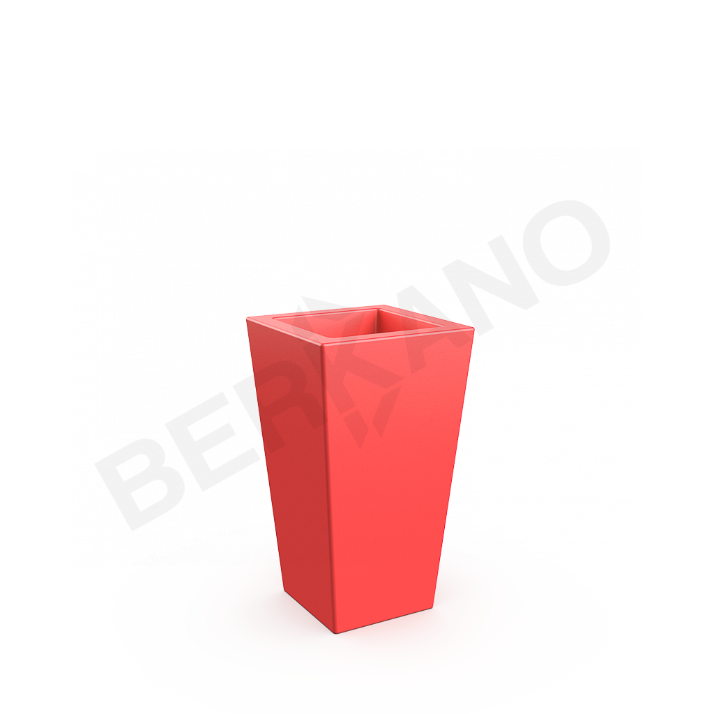 Кашпо Trapezio 70V DB красного цвета - фото 1