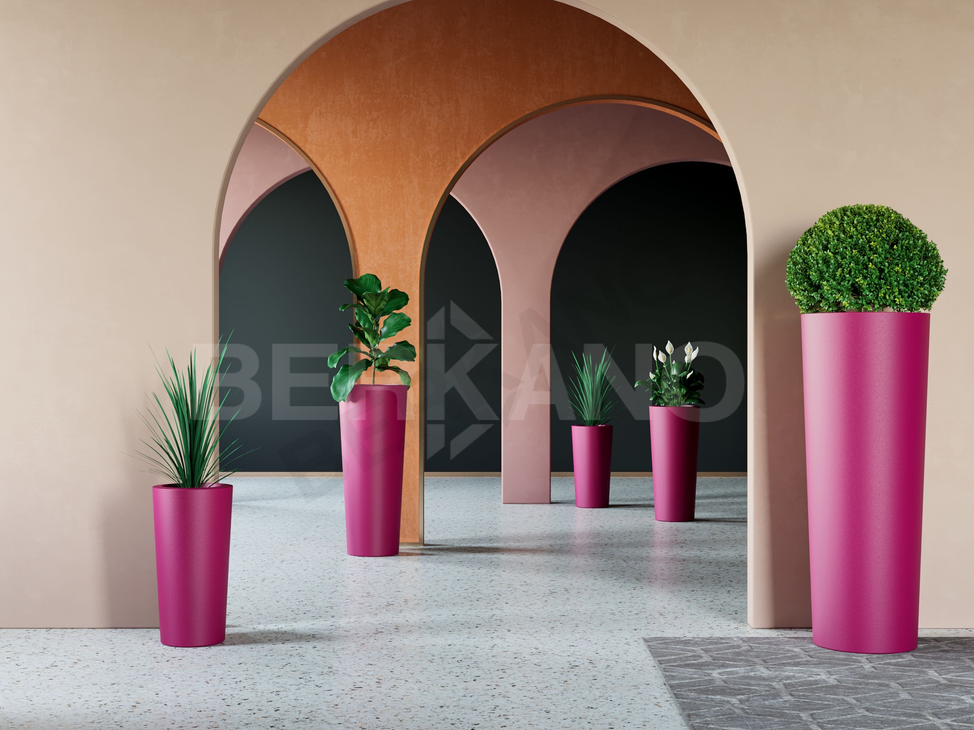 Кашпо Keila 145 DB цвета черный гранит - фото 2