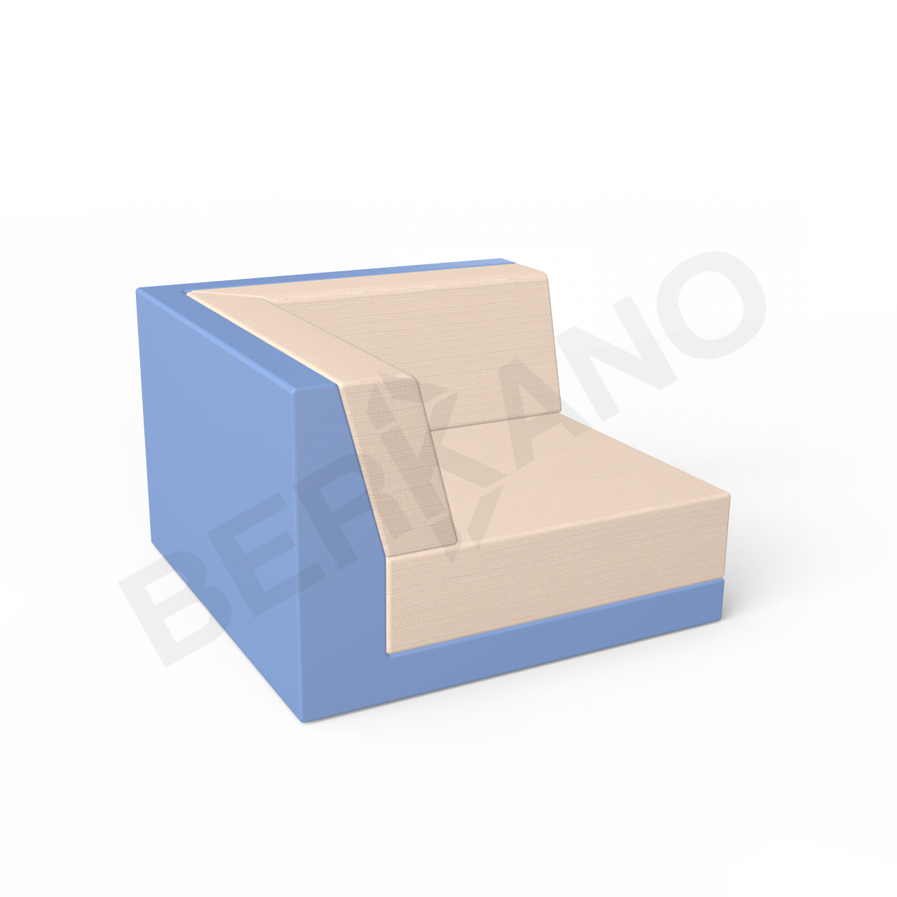 Угловой модуль Quarter modular с подушками синего цвета / аксессуар Milk - фото 1