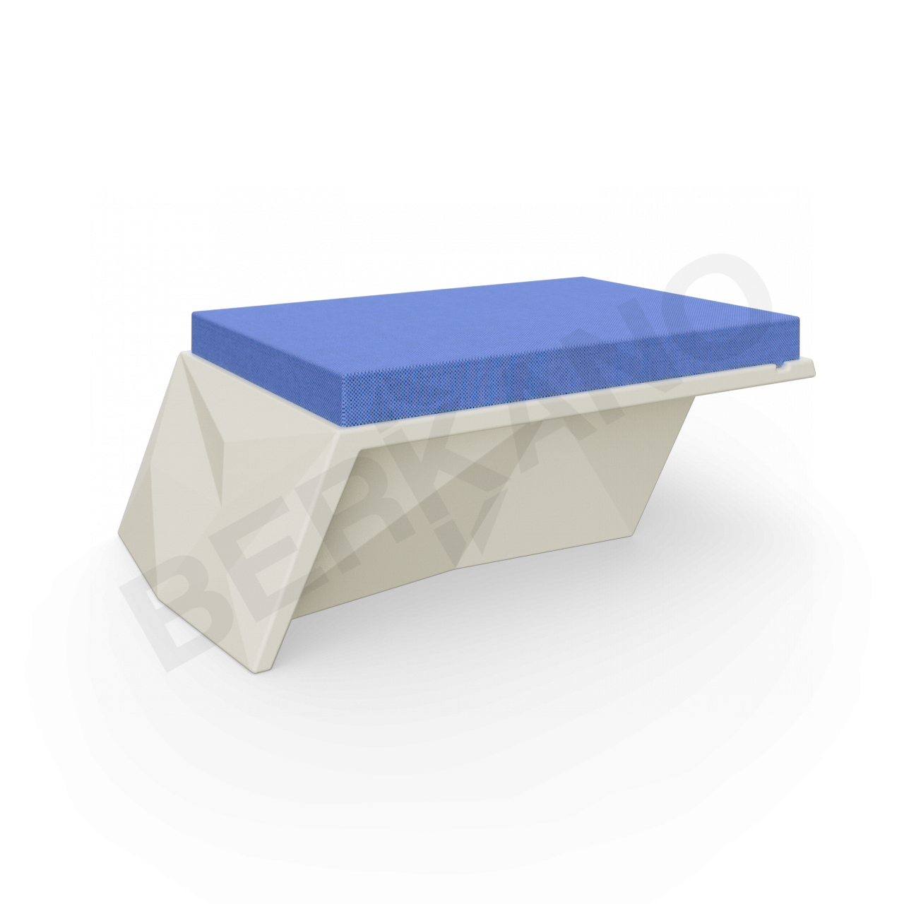 Угловой модуль Quaro с подушками бежевого цвета / аксессуар темно-синего цвета - фото 1