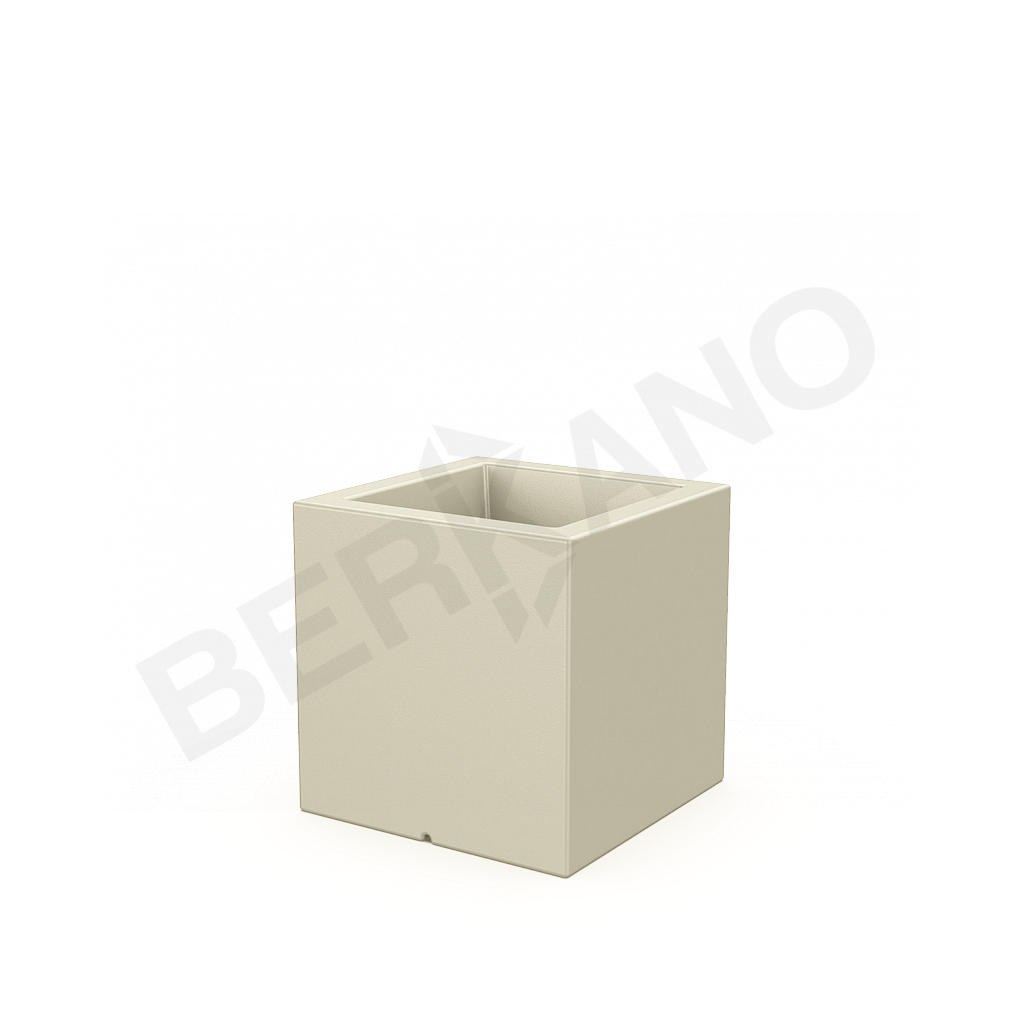 Кашпо Quarter 40 бежевого цвета - фото 1