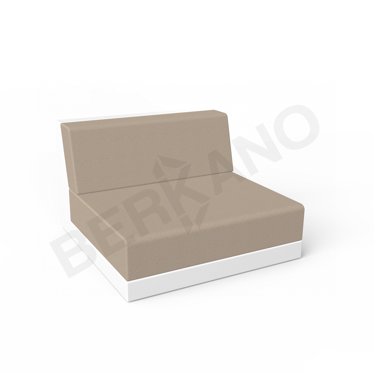 Диван Quarter modular средний с подушками белого цвета / аксессуар Canvas - фото 1