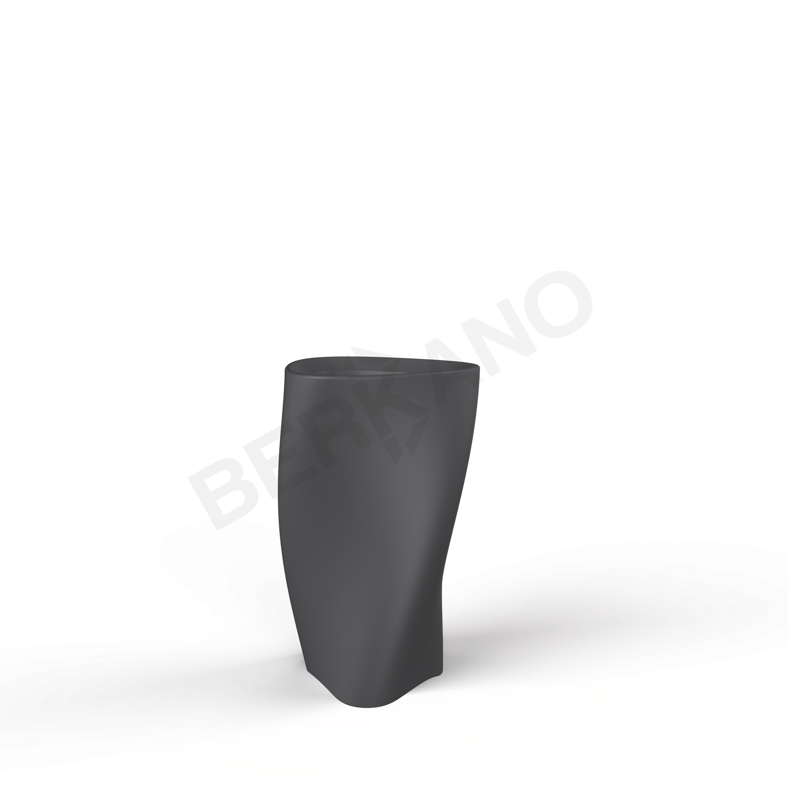 Кашпо Twist 68 DB графитового цвета - фото 1