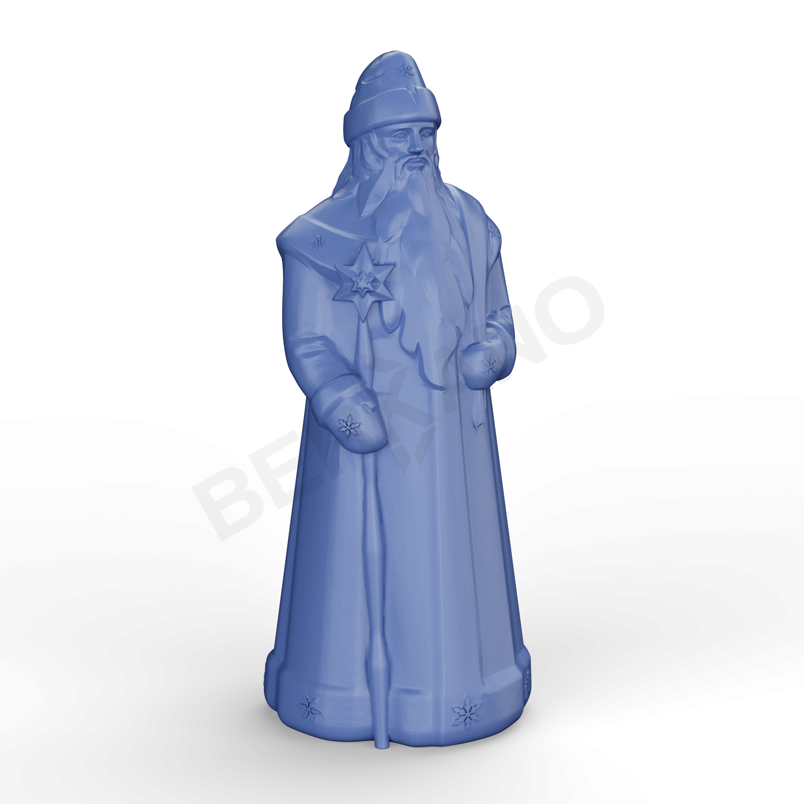 Светильник Дед Мороз синего цвета - фото 1