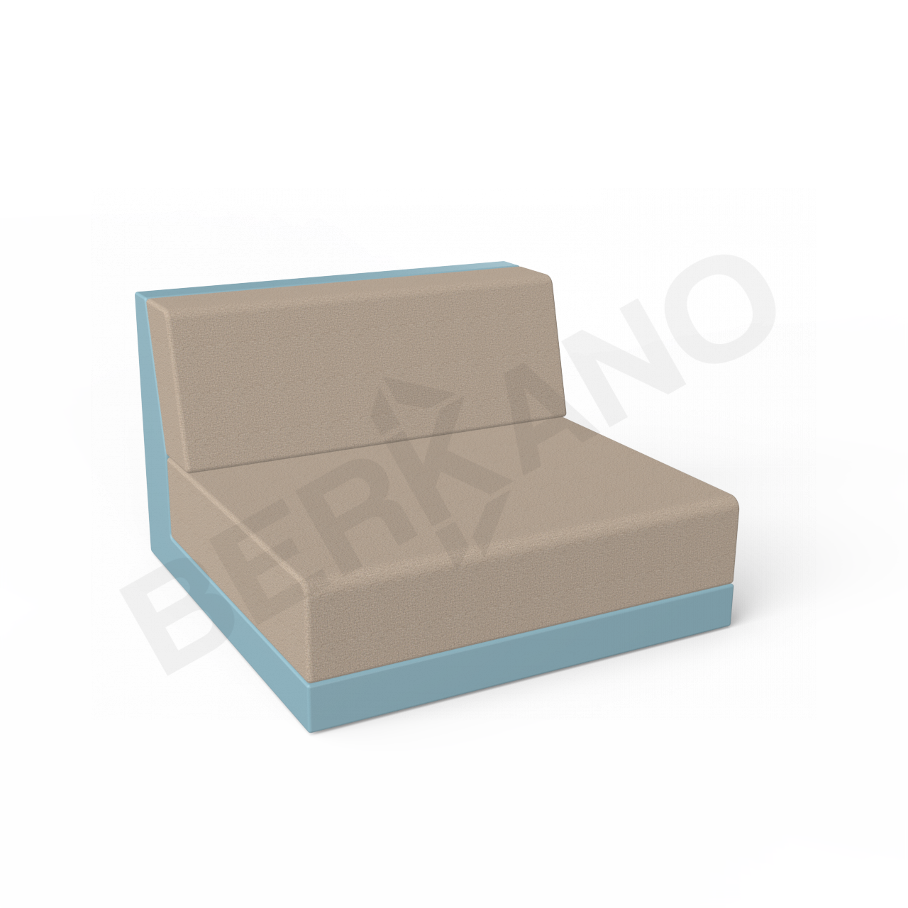 Диван Quarter modular средний с подушками бирюзового цвета / аксессуар Canvas - фото 1