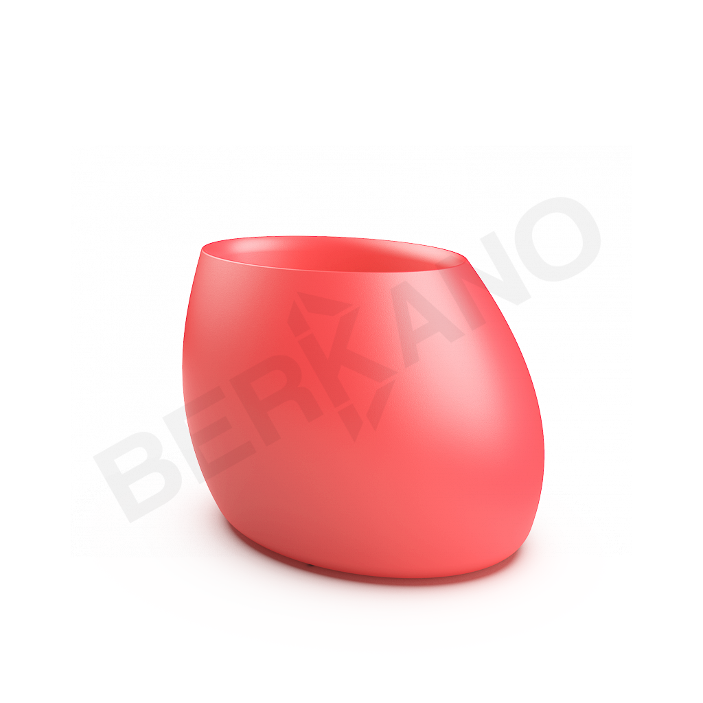 Кашпо Bend 80 красного цвета - фото 1