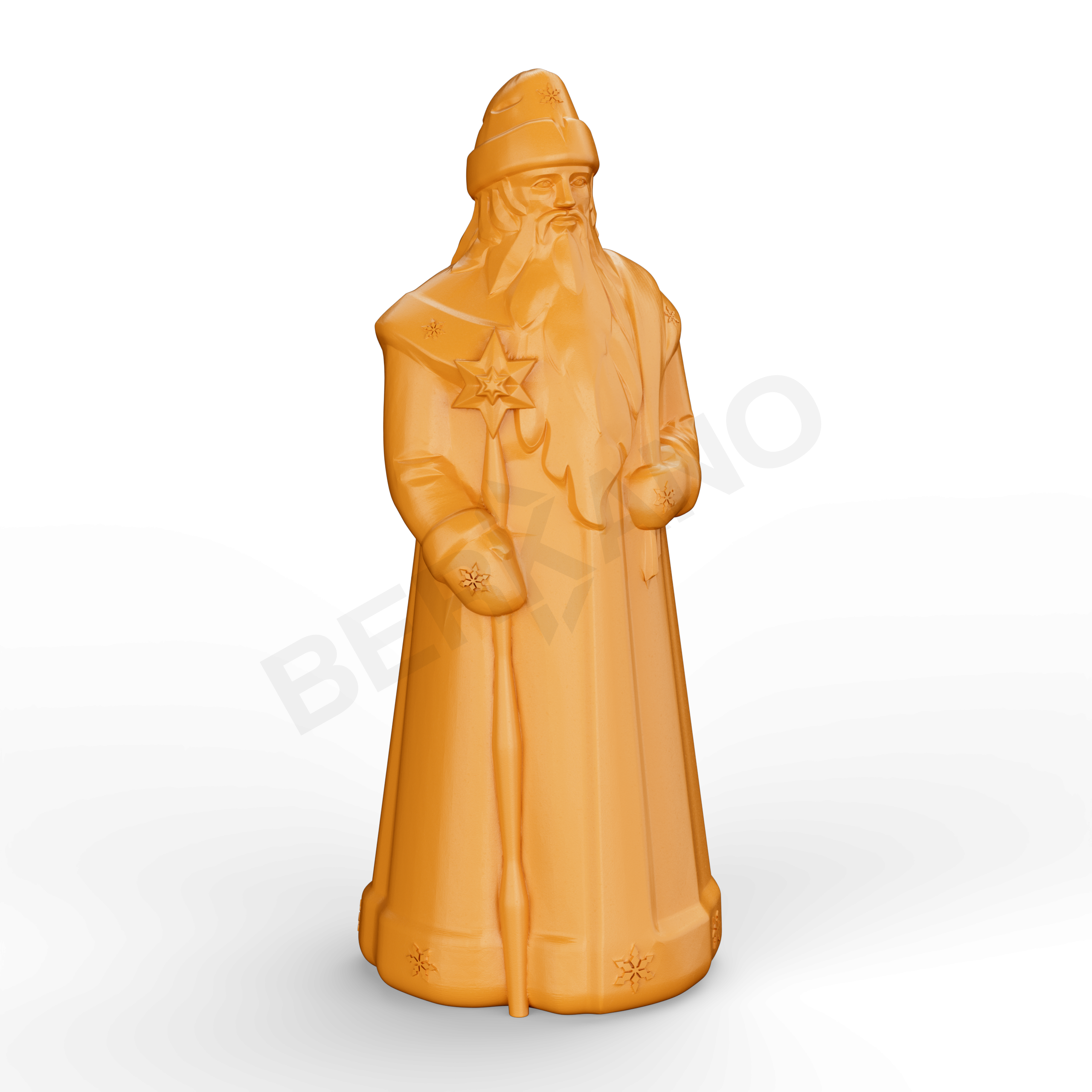 Светильник Дед Мороз оранжевого цвета - фото 1