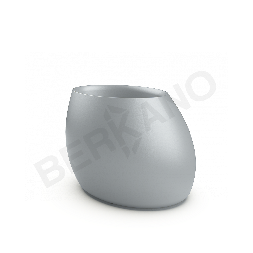 Кашпо Bend 80 серого цвета - фото 1