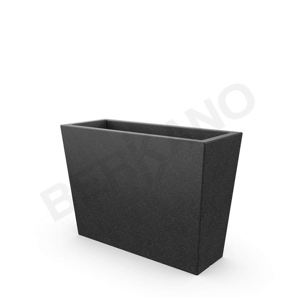 Кашпо Trapezio 70H DB цвета черный гранит - фото 1