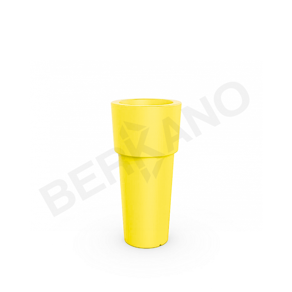 Кашпо Ray 80 DB желтого цвета - фото 1