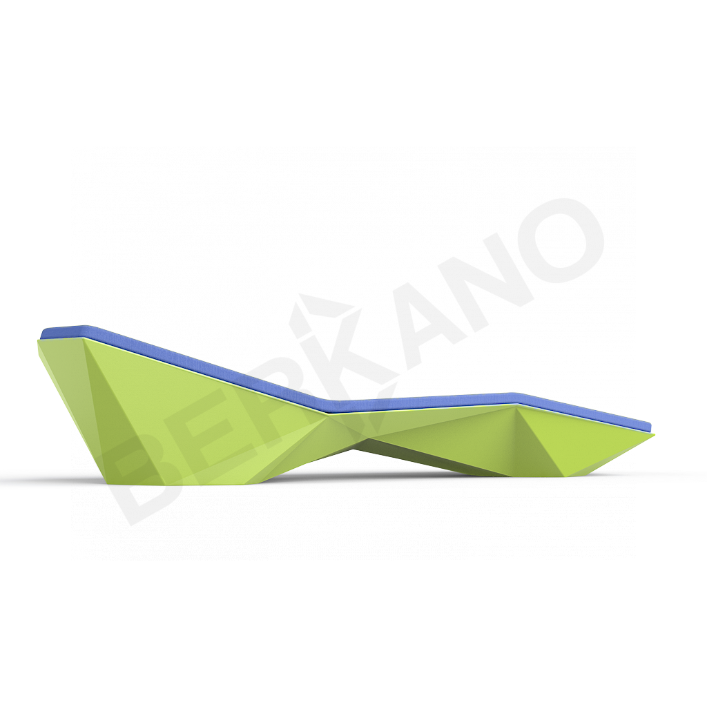 Шезлонг Quaro с подушками зеленого цвета / аксессуар темно-синего цвета - фото 2