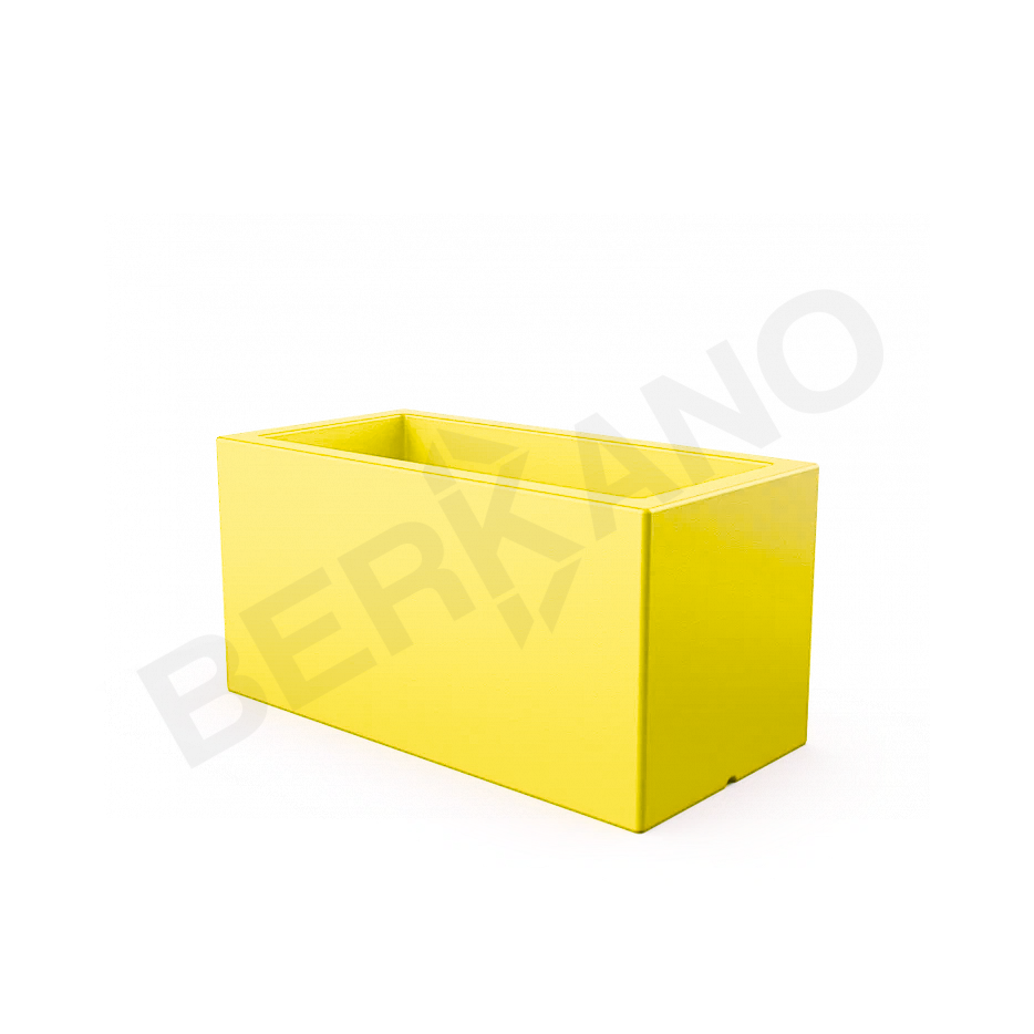 Кашпо Cubric 40*100 желтого цвета - фото 1