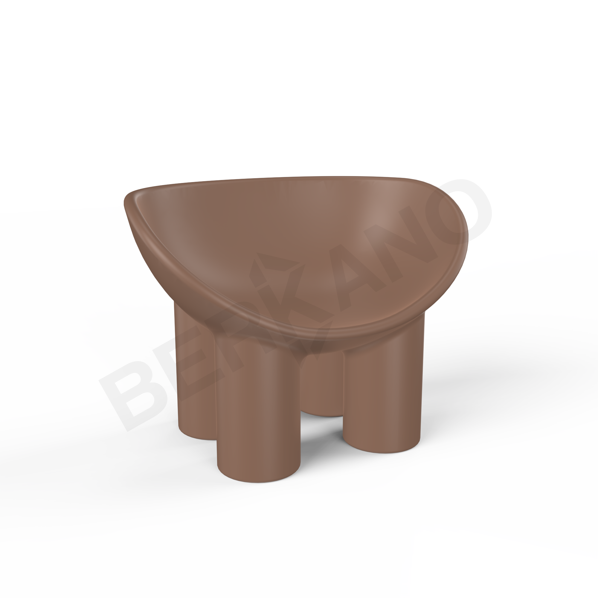 Кресло SLON Kids коричневого цвета - фото 1