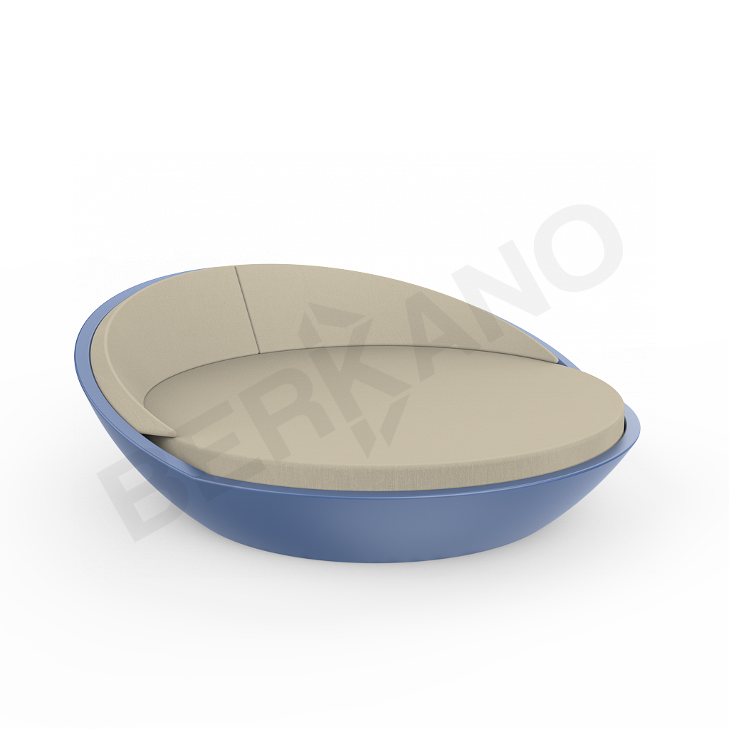 Шезлонг Riviera синего цвета / аксессуар бежевого цвета - фото 1