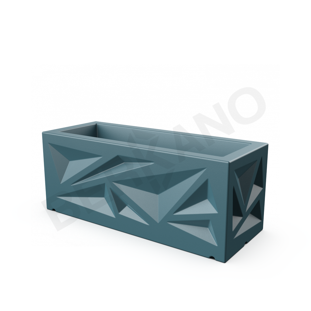 Кашпо Icelandic Horizontal DB бирюзового цвета - фото 1