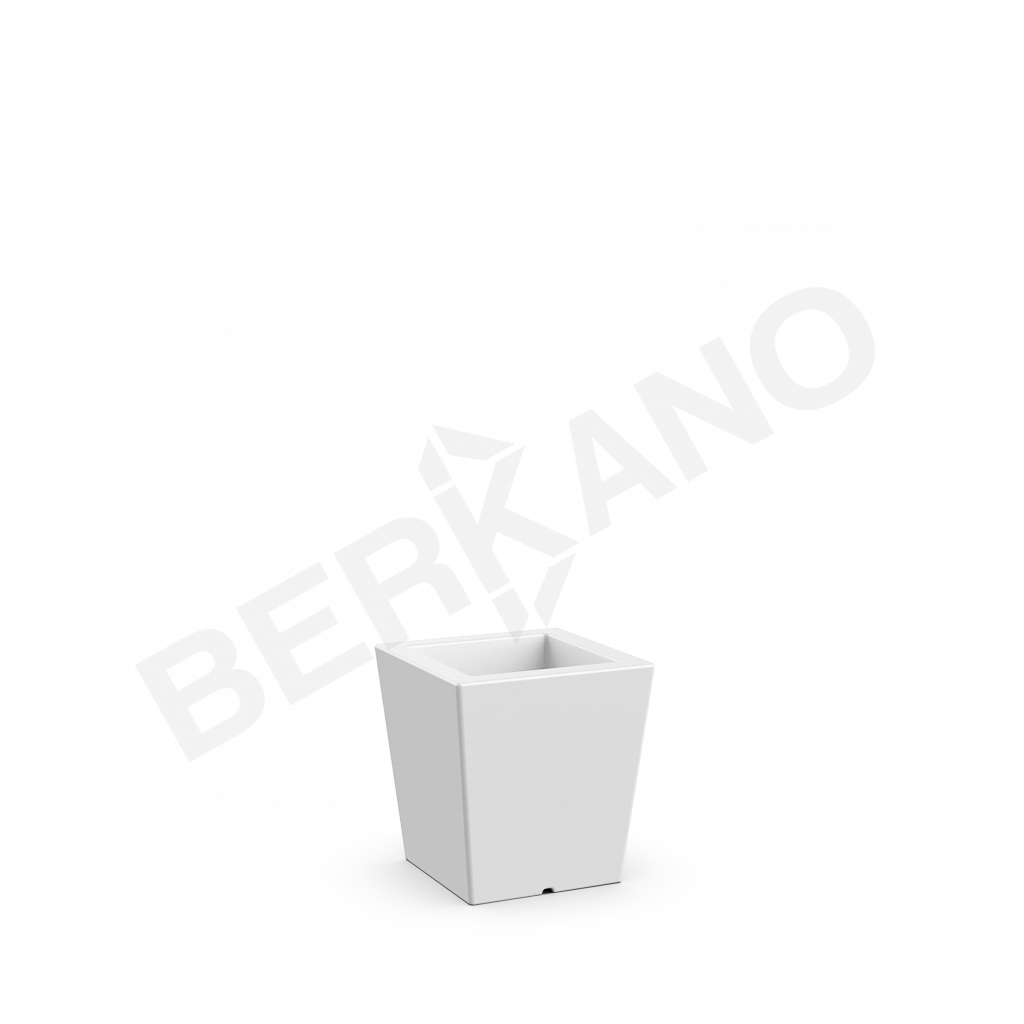 Светящееся кашпо Trapezio 42V белого цвета