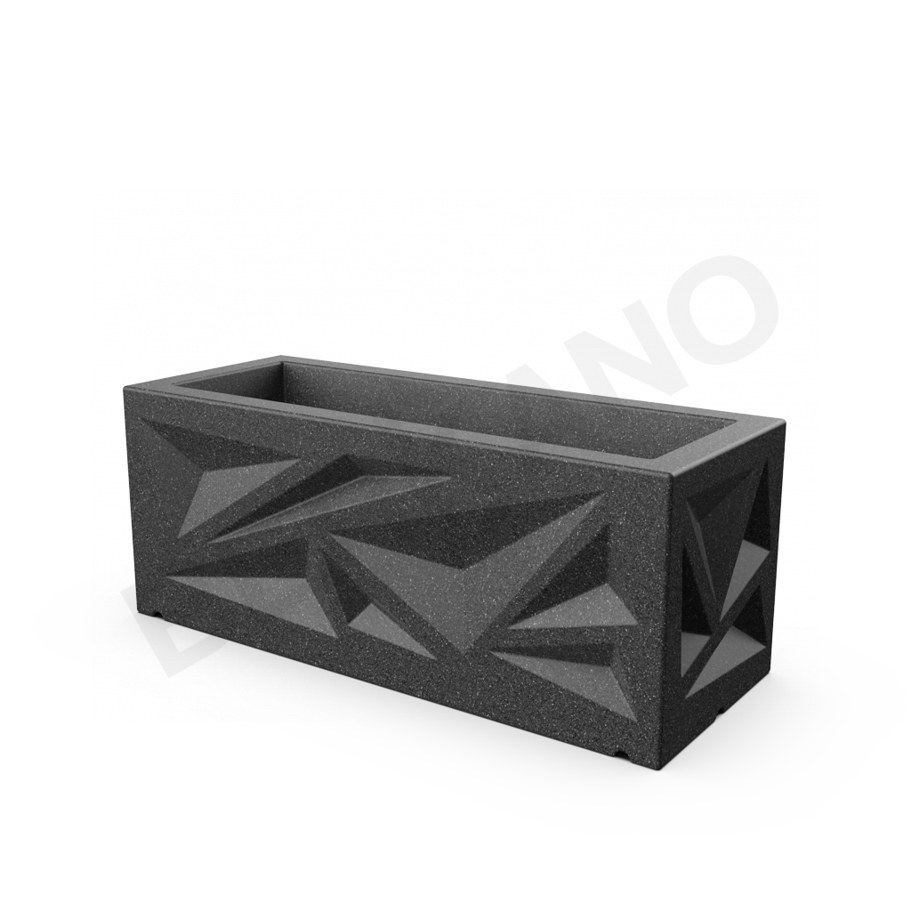 Кашпо Icelandic Horizontal DB Black Granite - фото 1