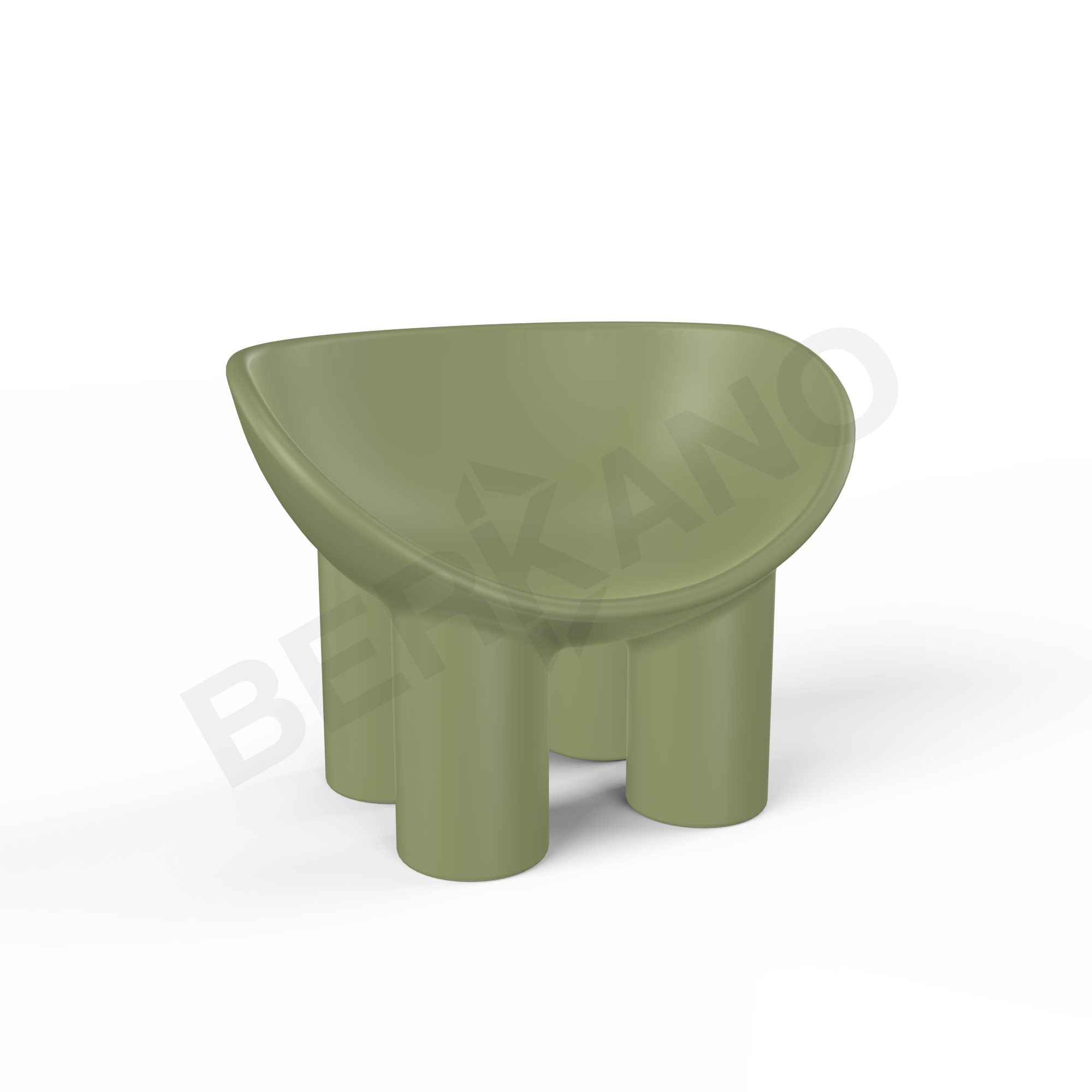 Кресло SLON Kids темно-зеленого цвета - фото 1