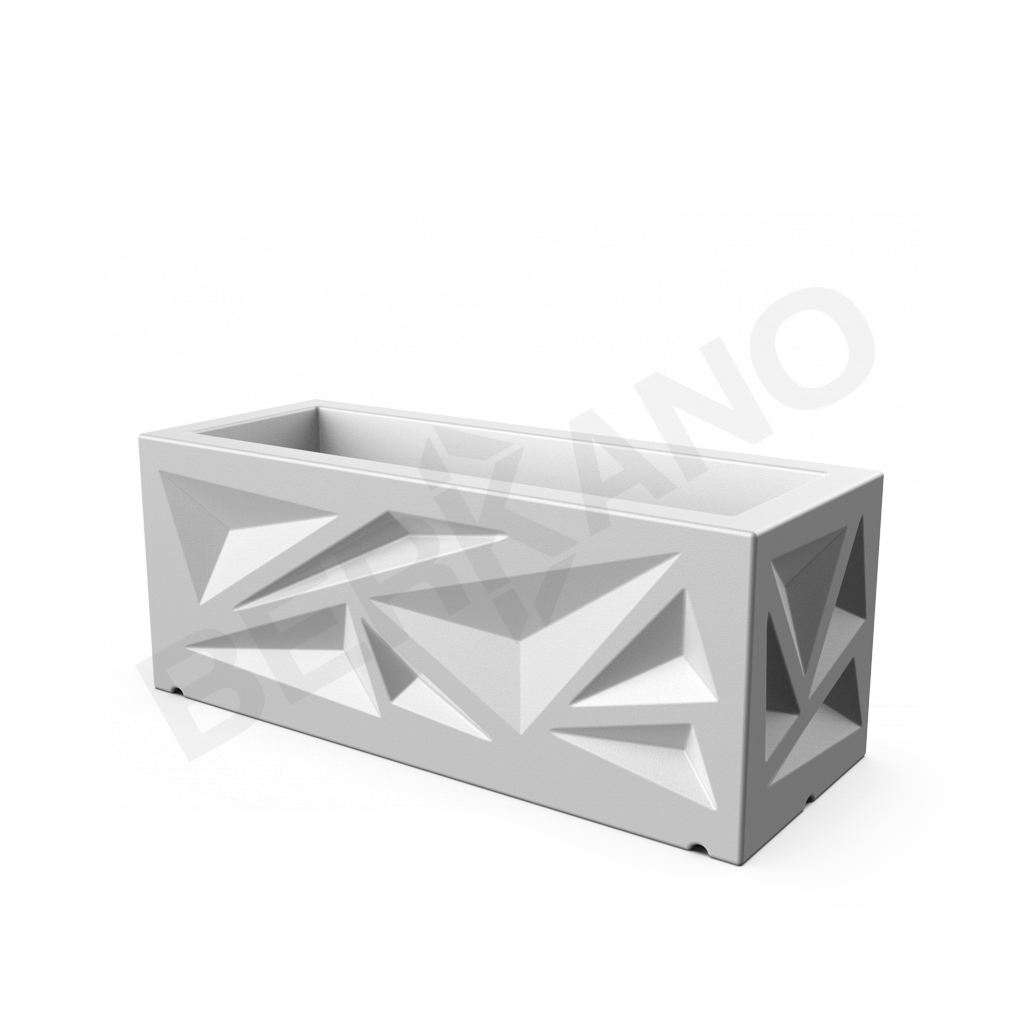 Кашпо Icelandic Horizontal DB белого цвета