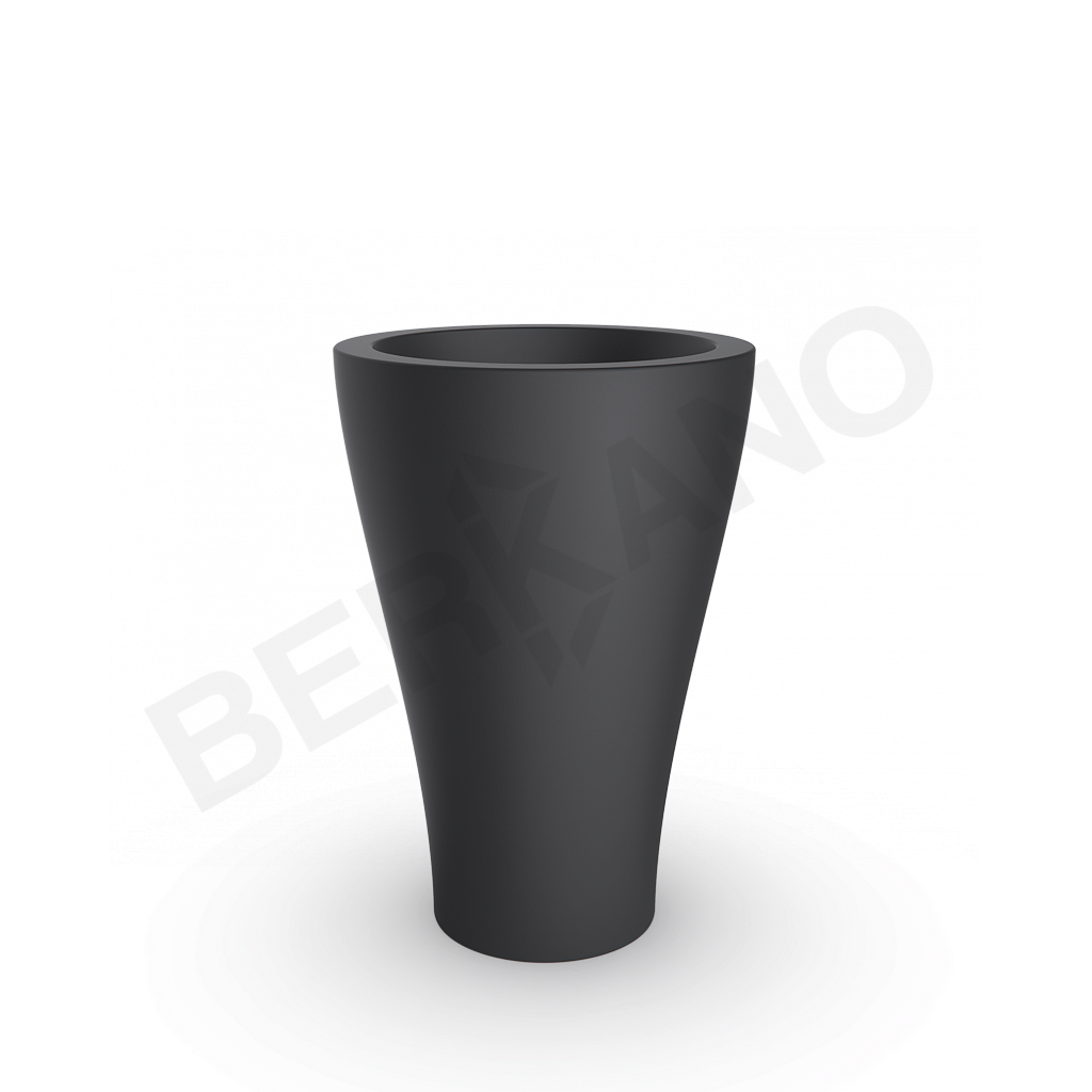 Кашпо Vetro 80 DB графитового цвета - фото 1