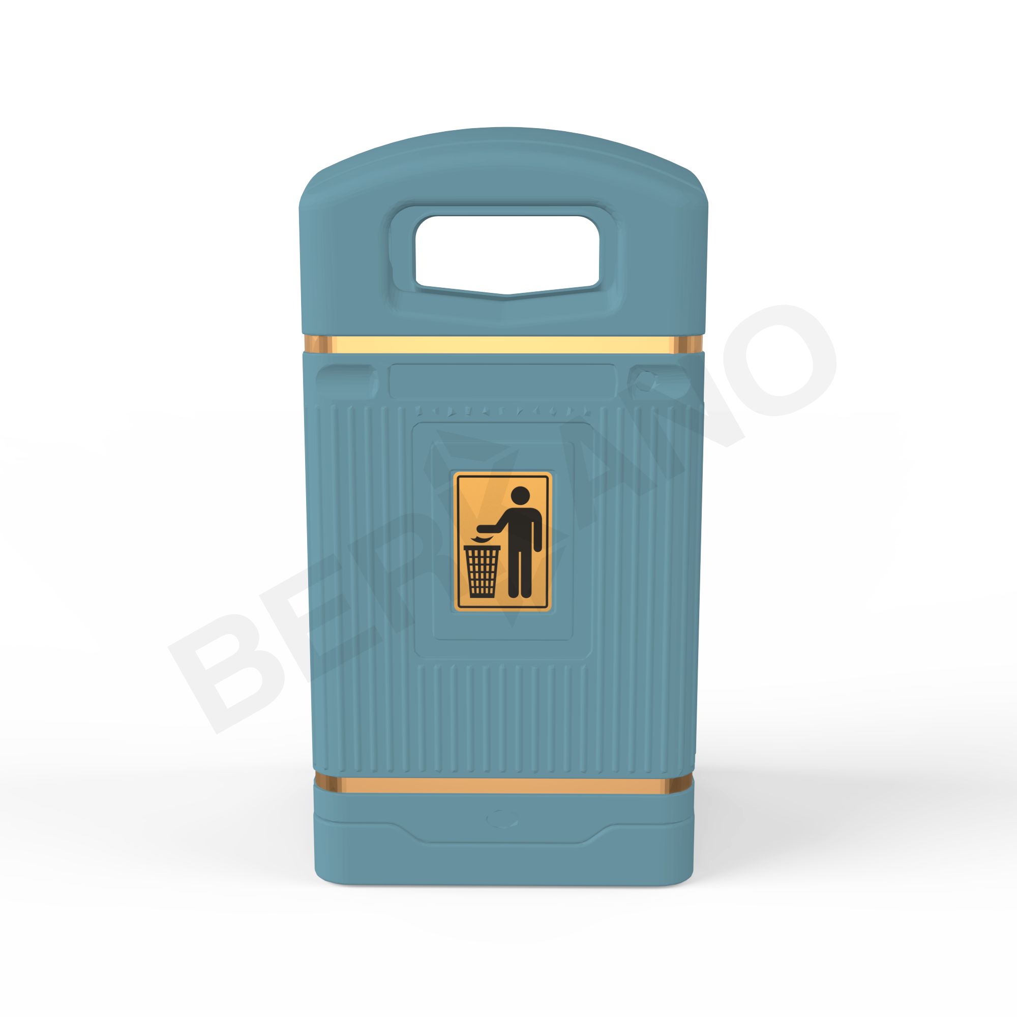 Урна квадратная BERKANO бирюзового цвета - фото 1