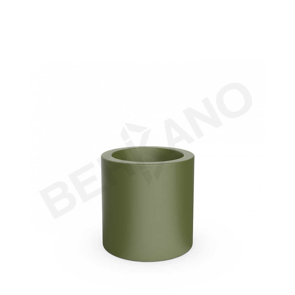 Кашпо Cilindro 50 темно-зеленого цвета - фото 1