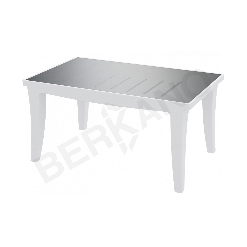 Стол Province со стеклом белого цвета