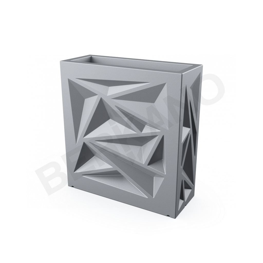 Кашпо Icelandic Square DB серого цвета - фото 1