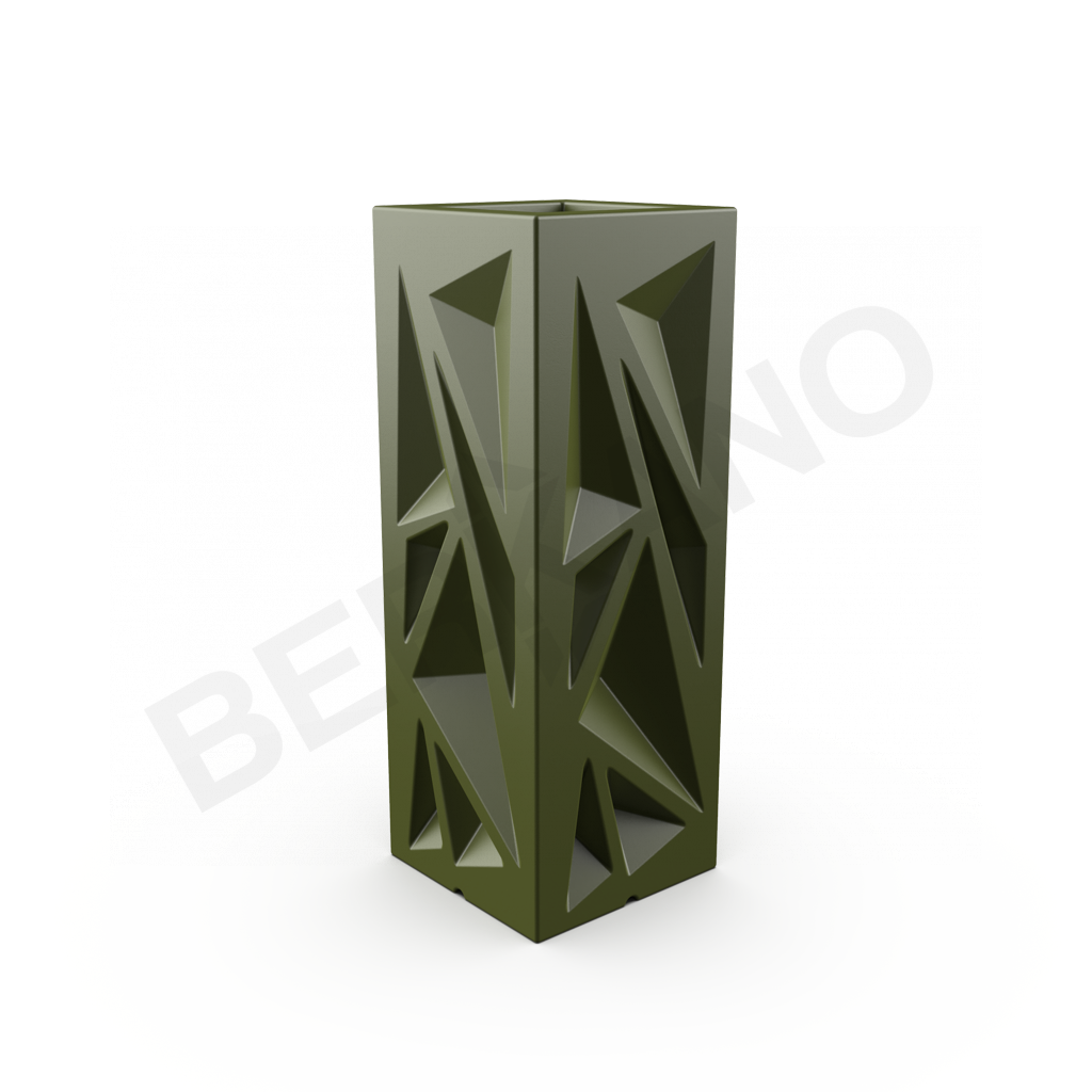 Кашпо Icelandic Vertical DB темно-зеленого цвета - фото 1