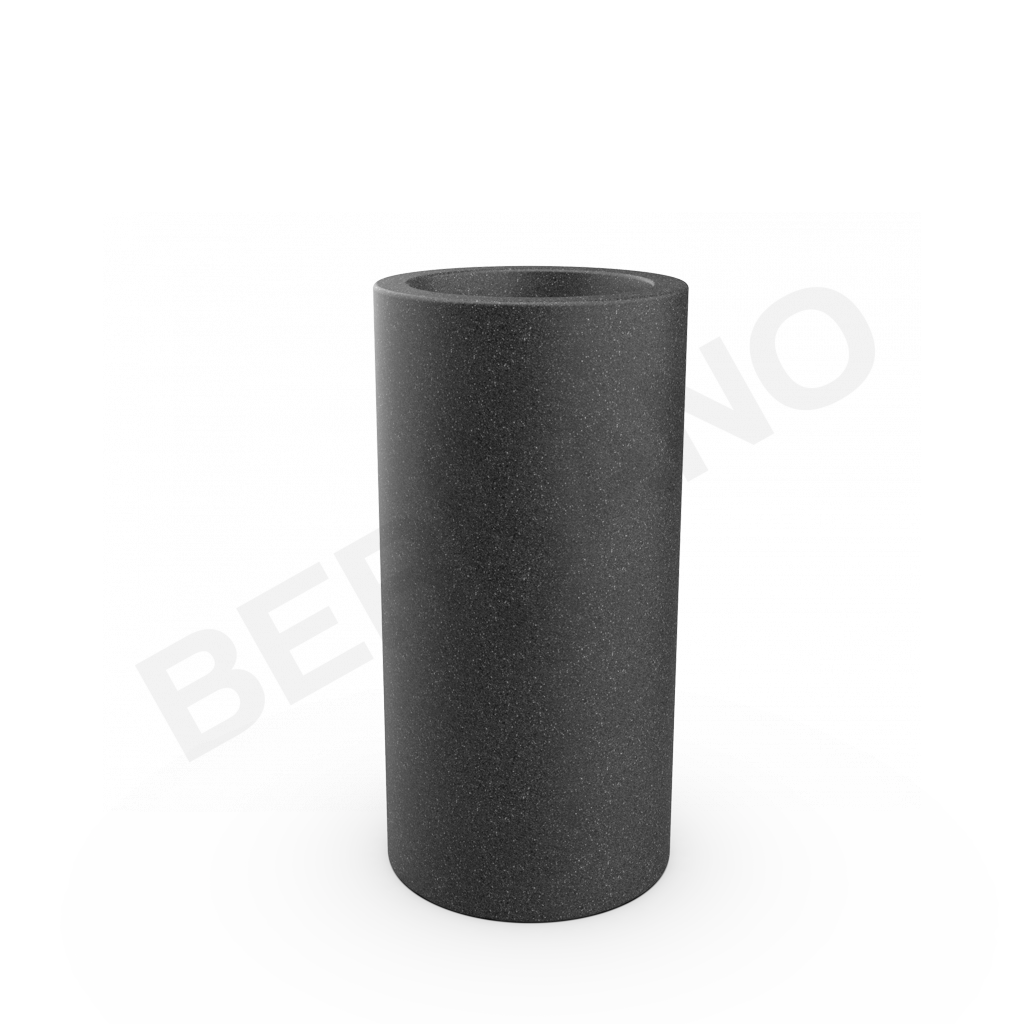 Кашпо Cilindro 80 DB цвета черный гранит - фото 1