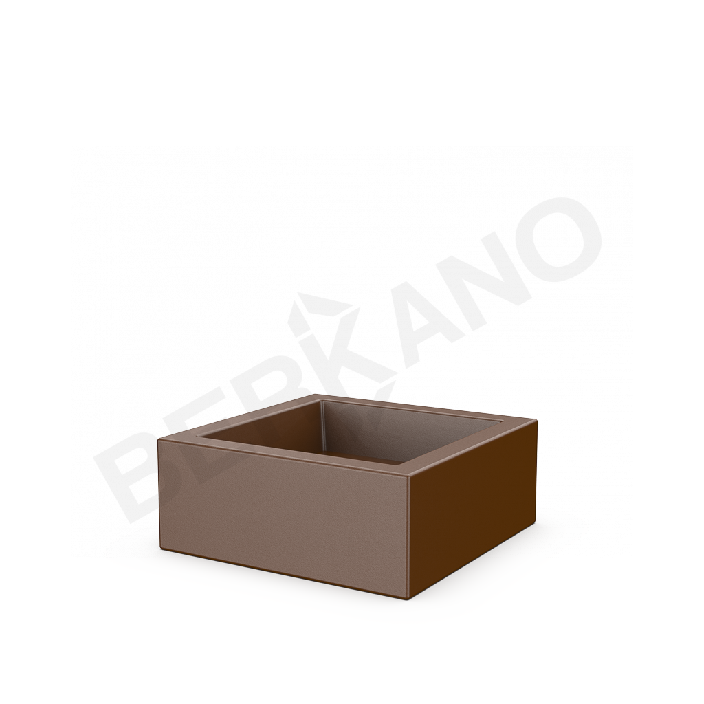 Кашпо Quarter 20 DB коричневого цвета - фото 1