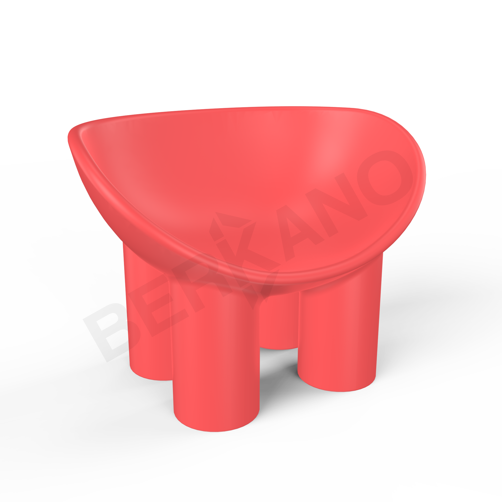 Кресло SLON красного цвета - фото 1