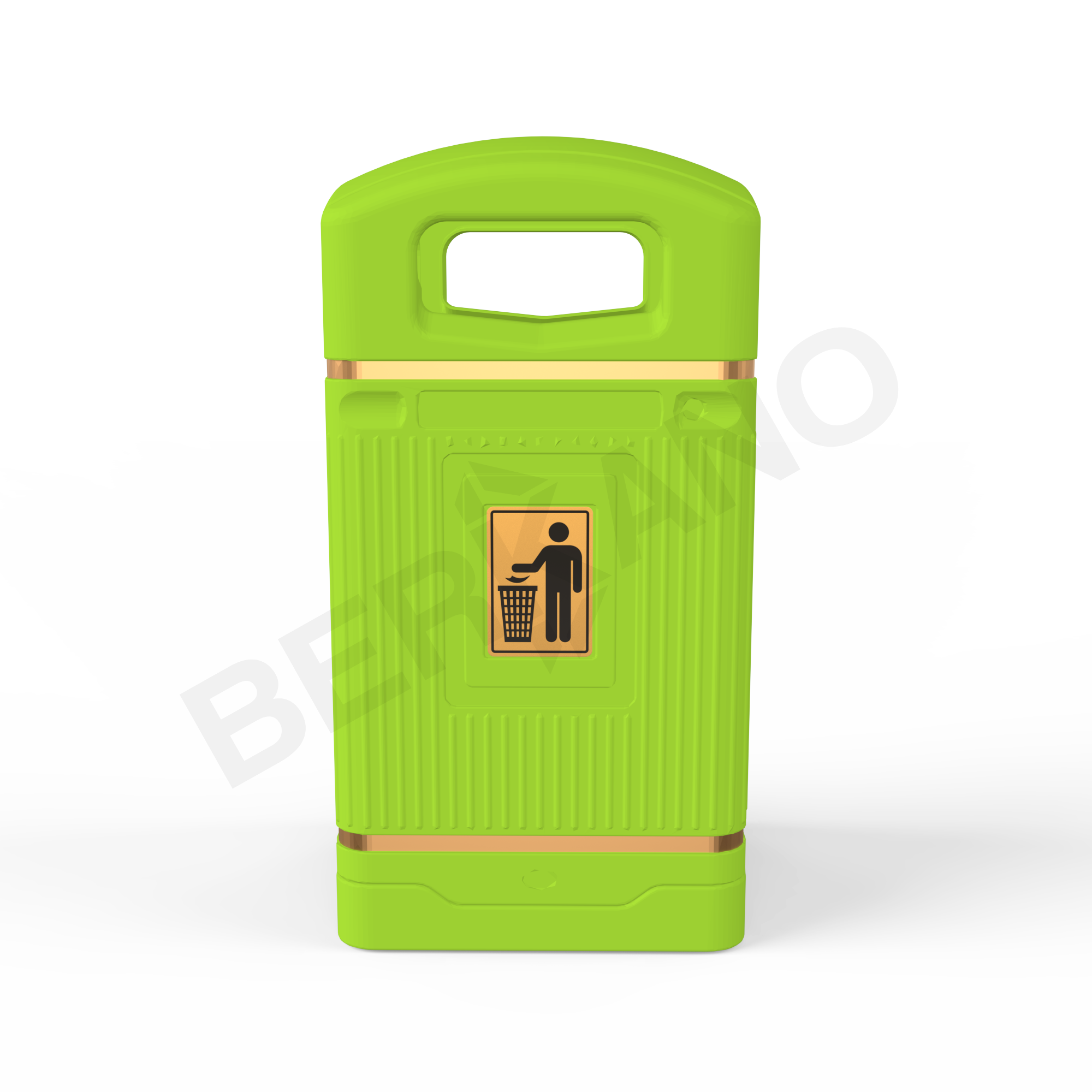 Урна квадратная BERKANO зеленого цвета - фото 1