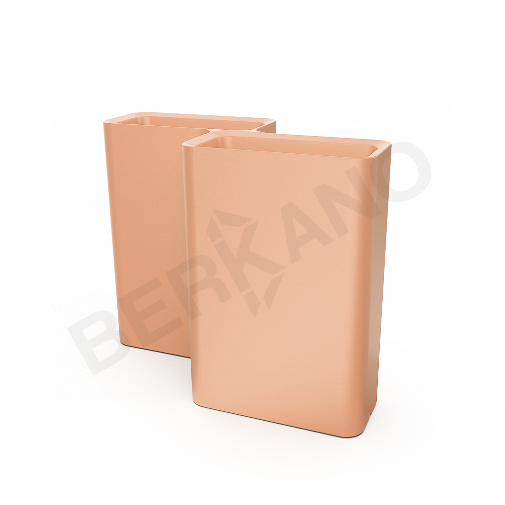 Кашпо Vittorio 80 D терракотового цвета - фото 1