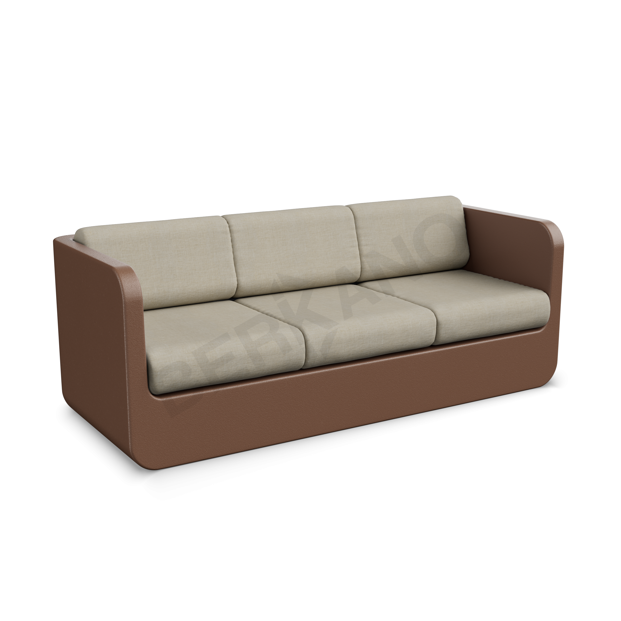 Диван Grace с подушками коричневого цвета / аксессуар бежевого цвета - фото 1