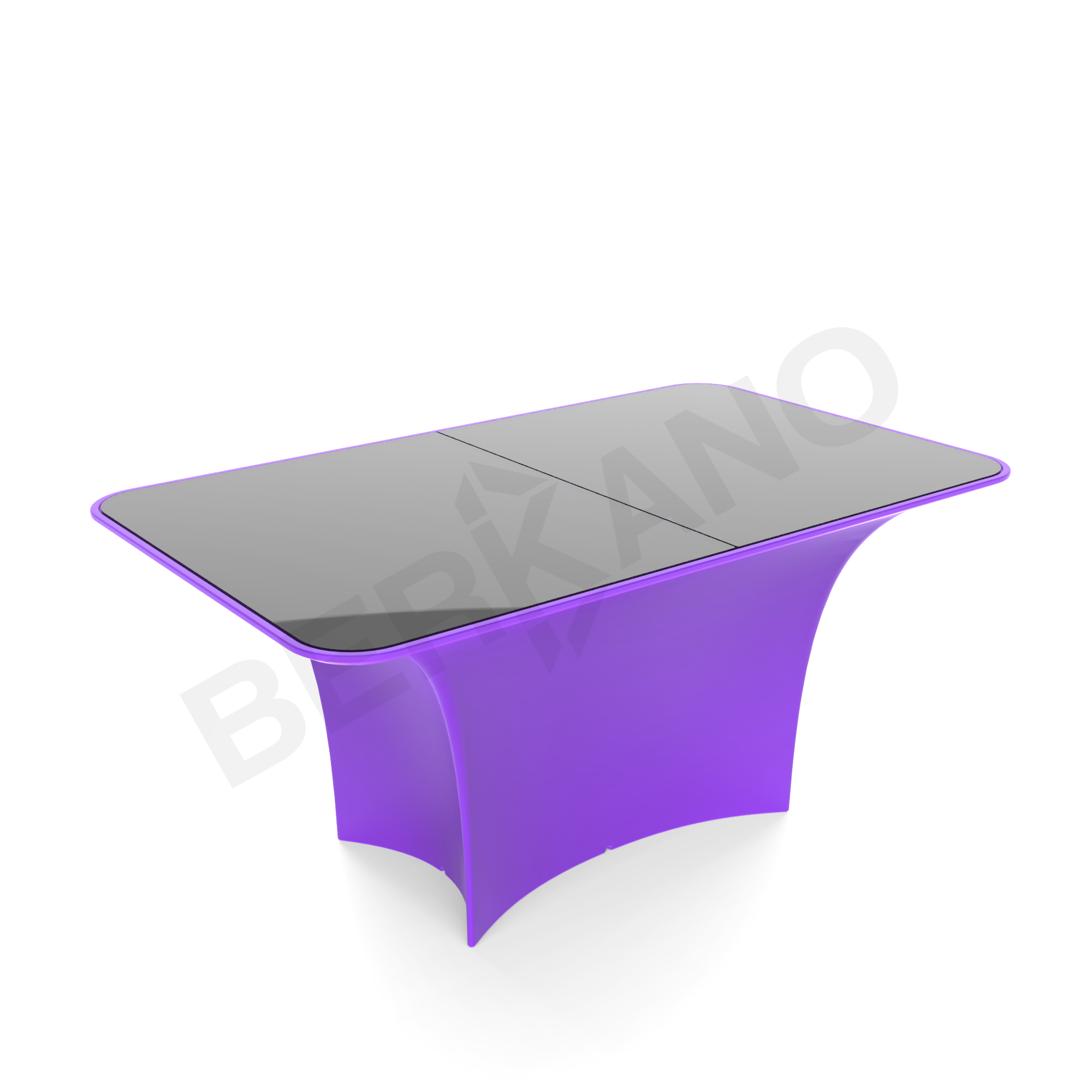 Стол Oasis со стеклом сиреневого цвета - фото 1