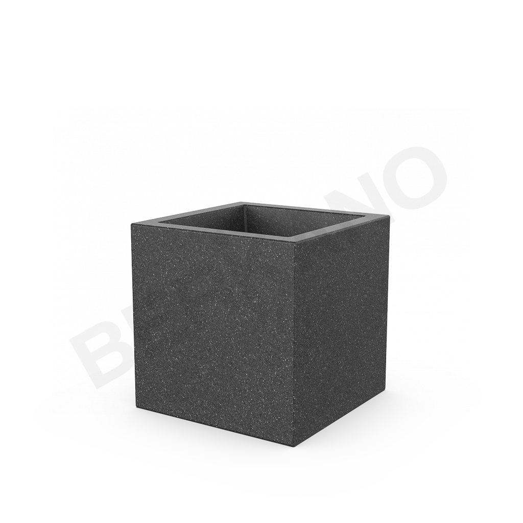 Кашпо Quarter 50 DB цвета черный гранит - фото 1