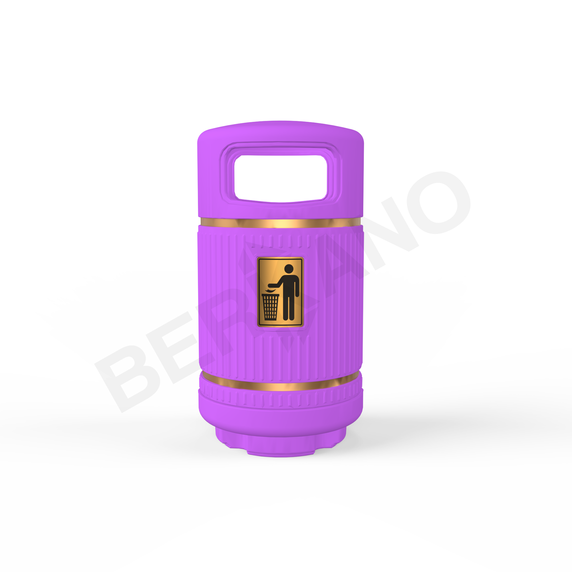 Урна круглая BERKANO сиреневого цвета - фото 1