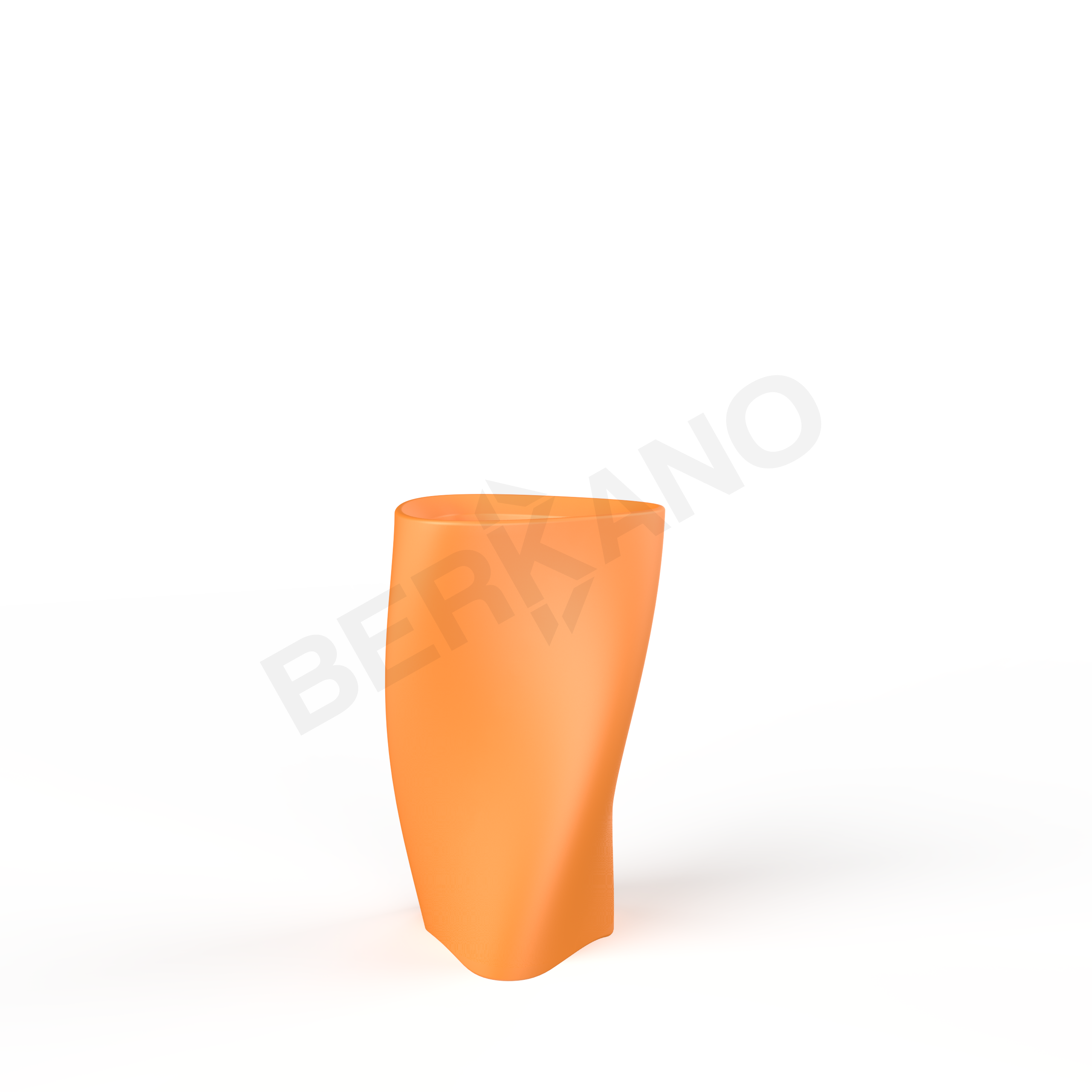 Кашпо Twist 68 оранжевого цвета - фото 1