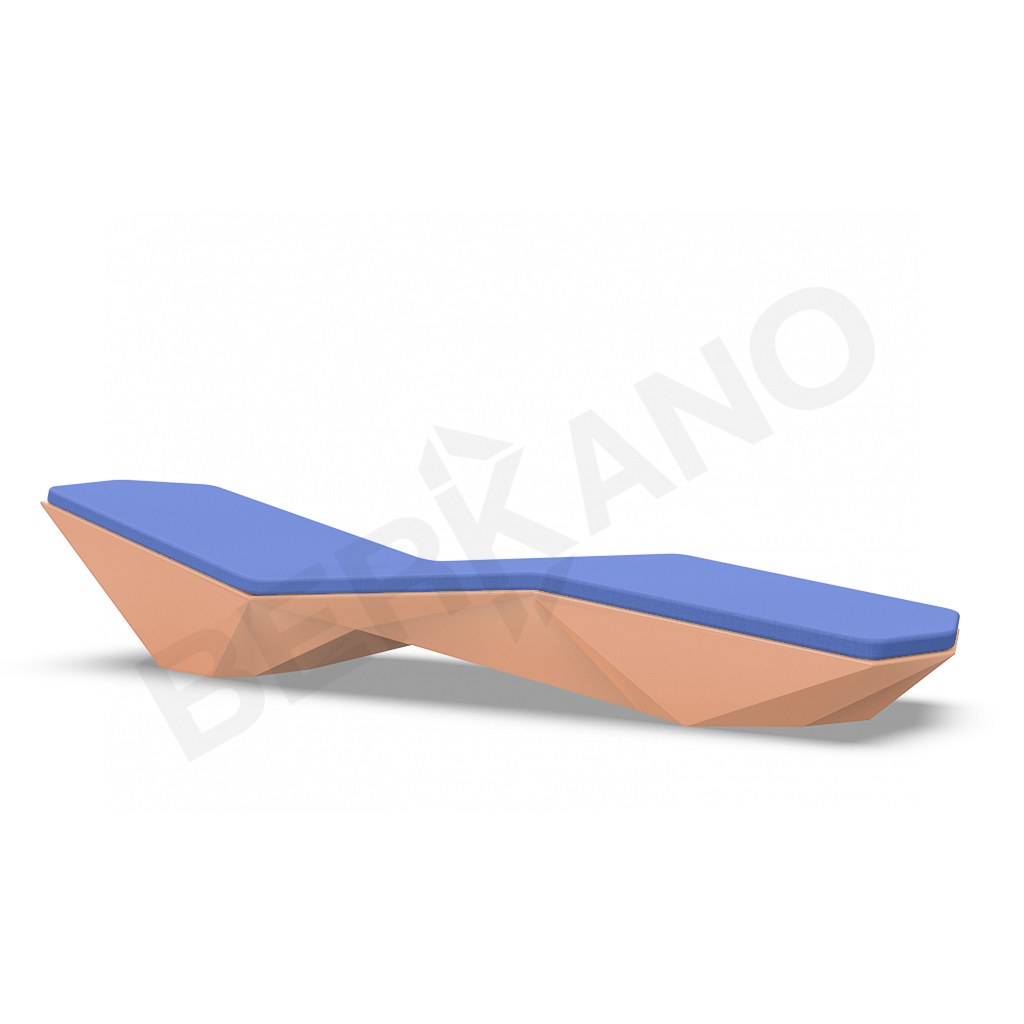 Шезлонг Quaro с подушками терракотового цвета / аксессуар темно-синего цвета - фото 1