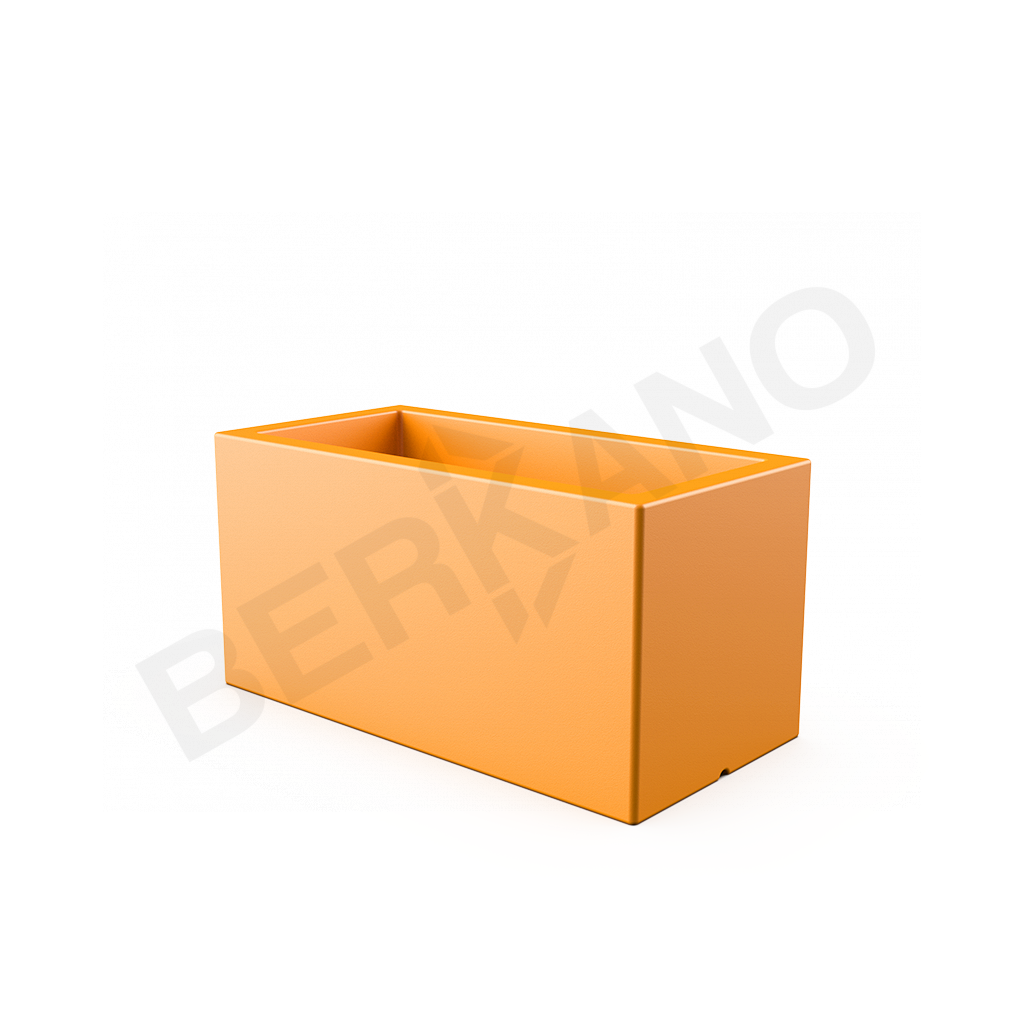 Кашпо Cubric 40*100 DB оранжевого цвета - фото 1